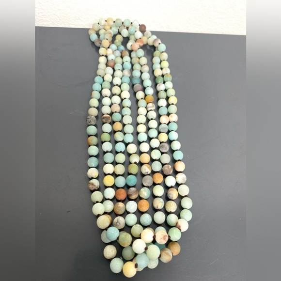 Amazonite necklace and bracelet set - Picture 3 of 7